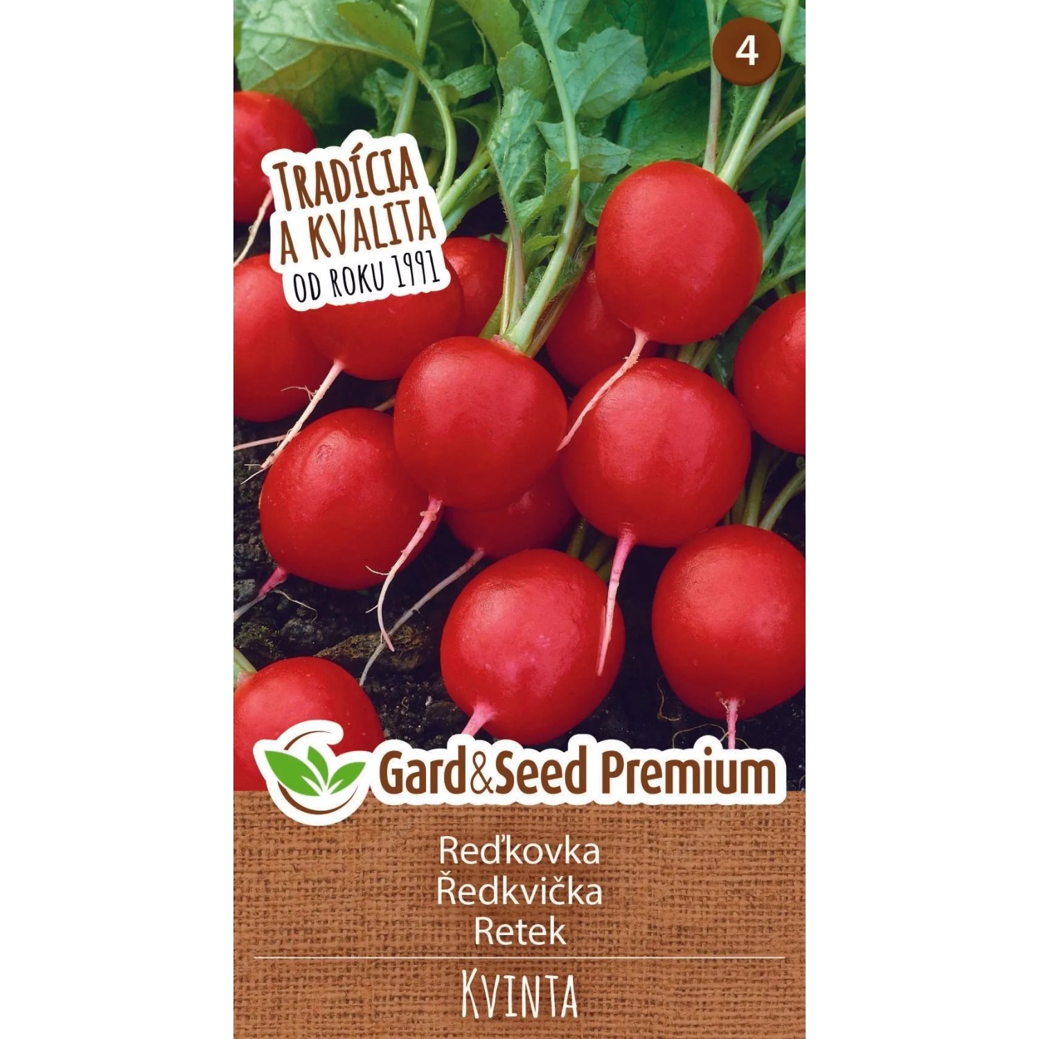 GardenSeed Premium Semínka Ředkvička Kvinta