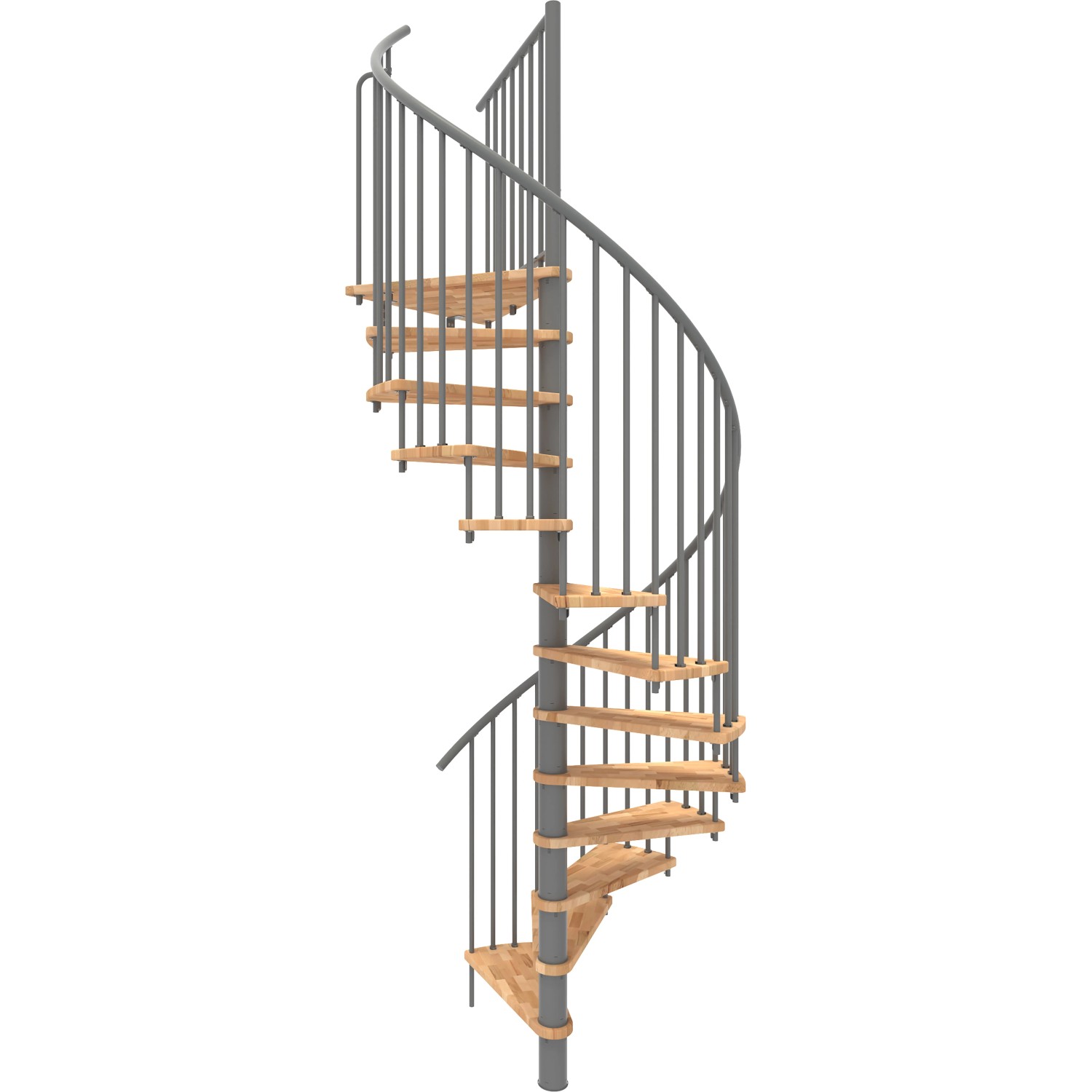 Minka STAIRS Kombinované točité schodiště Spiral Smart buk/šedá pr. 160 cm