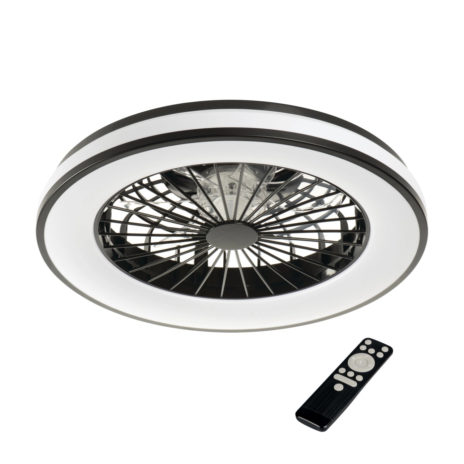 Kanlux LED svítidlo s ventilátorem PLAVE CCT 3000/4000/65000K, pr. 48,5 cm