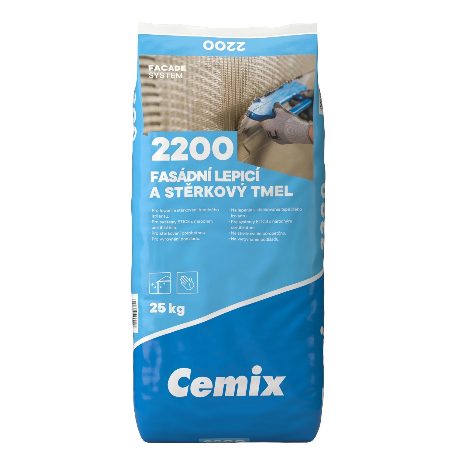 Cemix 2200 Fasádní lepicí stěrkový tmel 25 kg PE