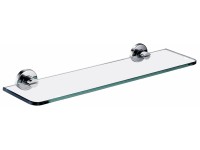 Novaservis Koupelnová polička Ferro Smile, leštěná nerez/sklo