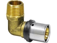 PIPETEC Lisovací koleno PFWA1604 měděné, 16x2 - R 1/2