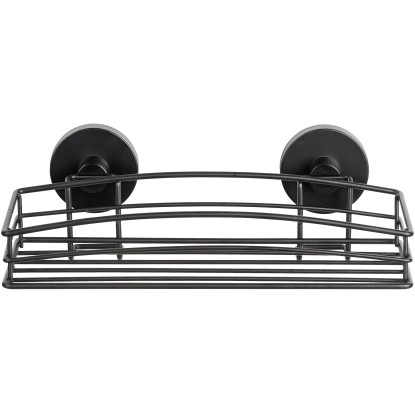 Wenko Polička koupelnová nástěnná Vacuum-Loc Pavia černá 26 x 6,5 x 14 cm