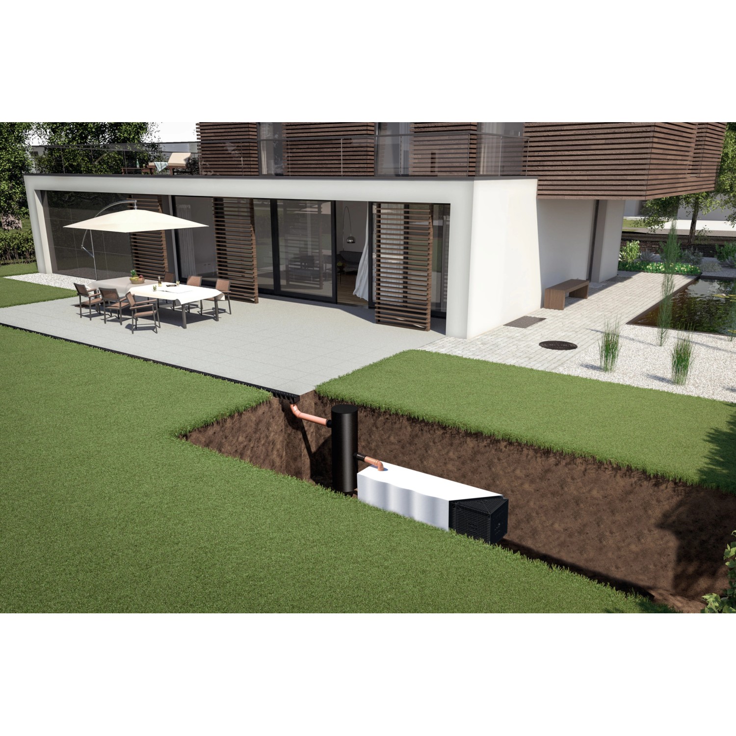 ACO Samovsakovací box včetně filtrační vliesové vložky 205 l nakoupit u OBI