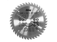 Magg Pilový kotouč 160 x 2,6 x 20 mm / 40 zubů střídavě šikmé Magg Pilový kotouč 160 x 2,6 x 20 mm / 40 zubů střídavě šikmé