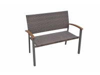 Stohovatelná lavice Calvin, béžová/hnědá, 89 x 112 x 60 cm