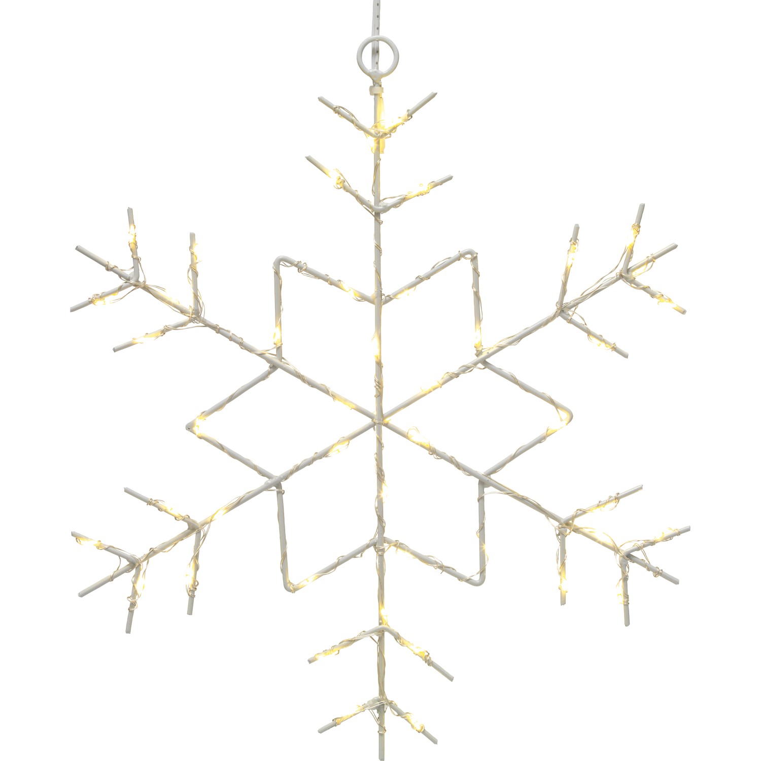 OBI LED kovová sněhová vločka, bílá 30 cm