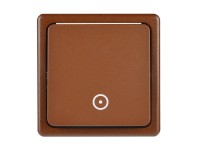 SEZ Tlačítko Standard DS 1101-10 HP skořicové 28 x 82 x 82 mm