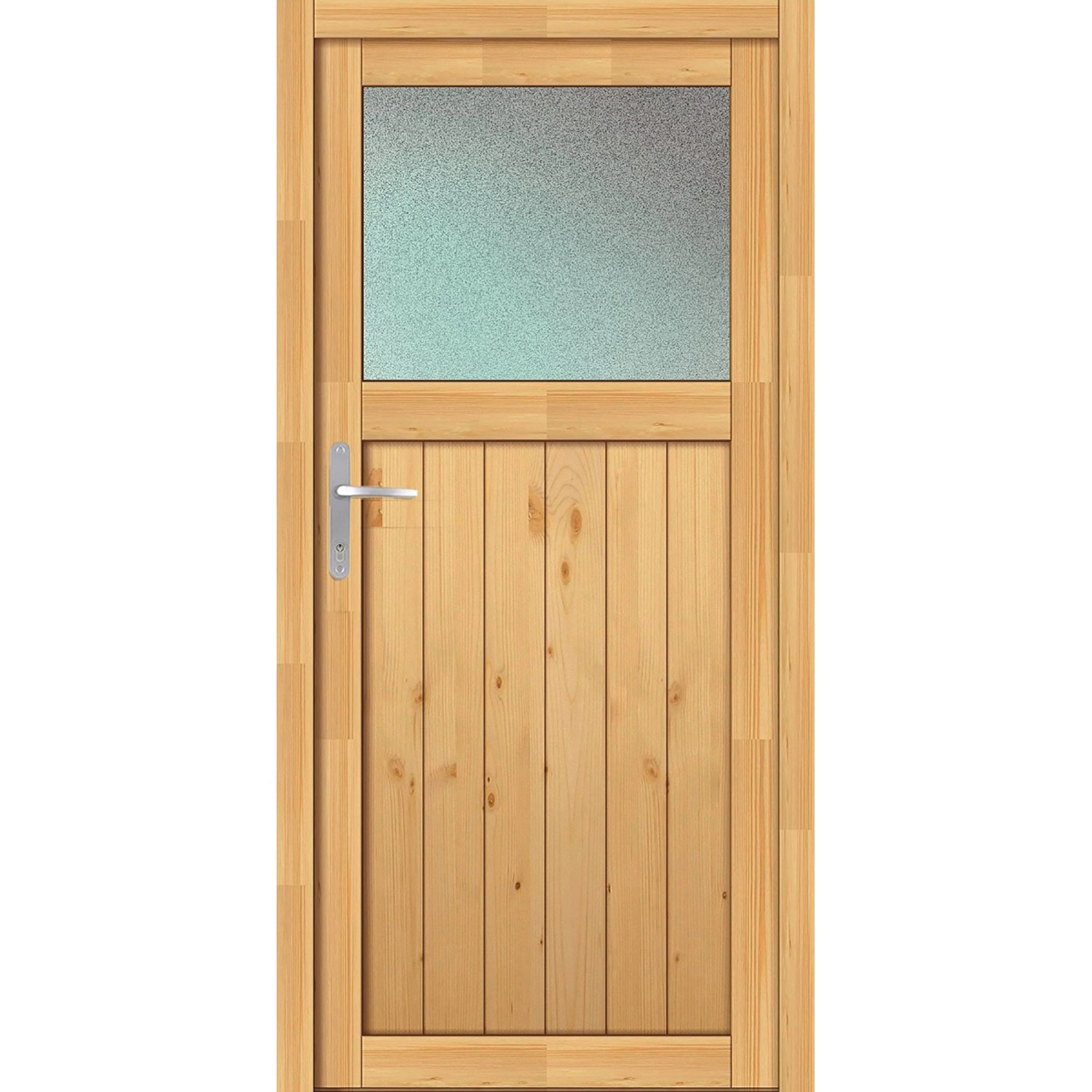 Panto Dřevěné vedlejší vchodové dveře NET 501, přírodní smrk, 98 x 200 cm, L