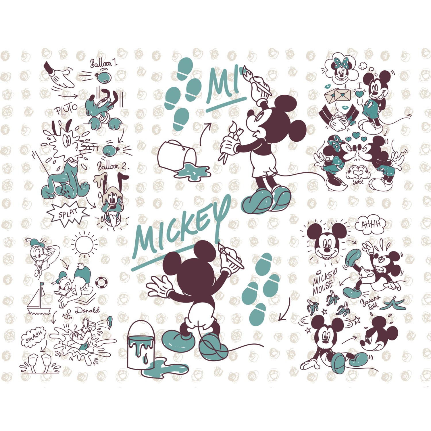 Komar Vliesová fototapeta Mickey and Friends 350 x 280 cm