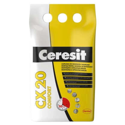 Ceresit Rychletvrdnoucí montážní a opravná malta CX 20, 5 kg