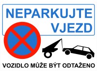 Tabulka Neparkujte vjezd