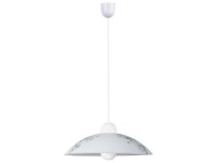 Rabalux Závěsné svítidlo Bloomy, bílá/černé ornamenty, pr. 30 x 90 cm Rabalux Závěsné svítidlo Bloomy, bílá/černé ornamenty, pr. 30 x 90 cm