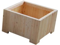 Gaspo Dřevěný truhlík Wels, přírodní, 57 x 57 x 35 cm