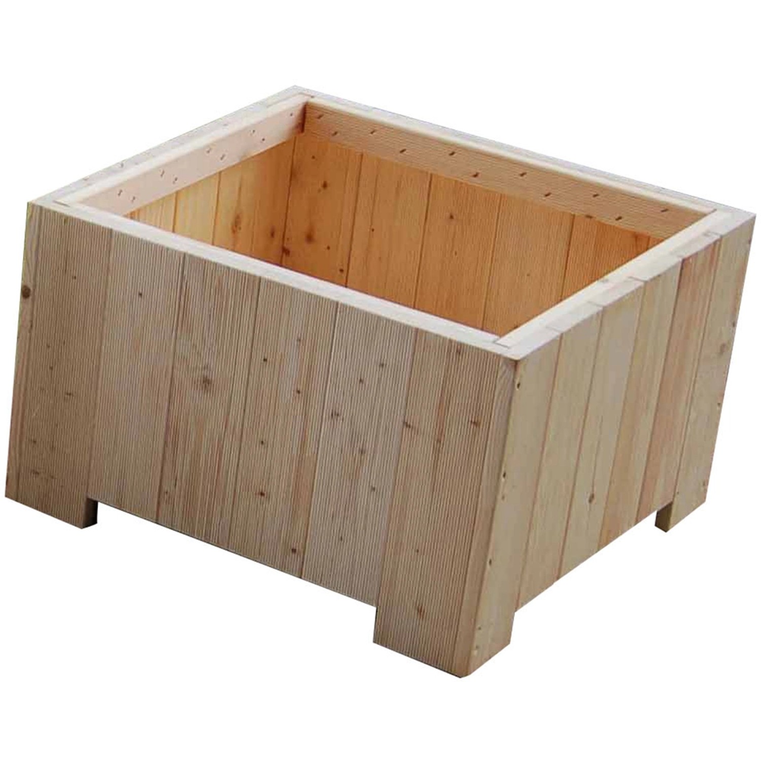 Gaspo Dřevěný truhlík Wels, přírodní, 57 x 57 x 35 cm