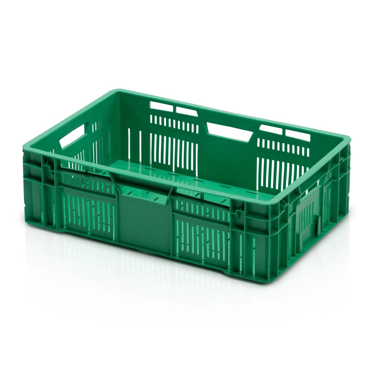 TBA Přepravka na ovoce a zeleninu, zelená, 60 x 40 x 18 cm