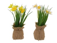 Boltze Umělá rostlina narics v jutovém sáčku různé druhy 19 x 5 x 5 cm, 1 ks