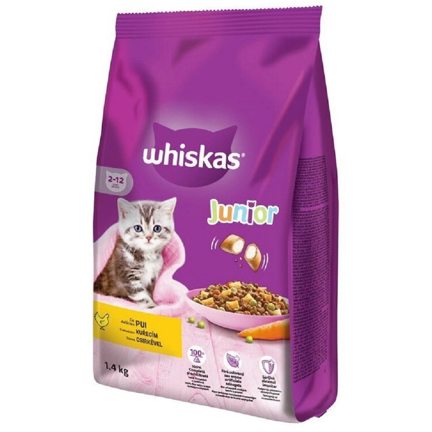 Whiskas Granule pro kočky junior kuřecí, 1,4kg