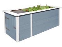 Weka Vyvýšený záhon se skříňkou, šedý 205 x 79 x 81 cm
