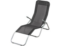 DESIGNlink Skládací zahradní lehátko tmavě šedé 157,5 x 49,5 cm