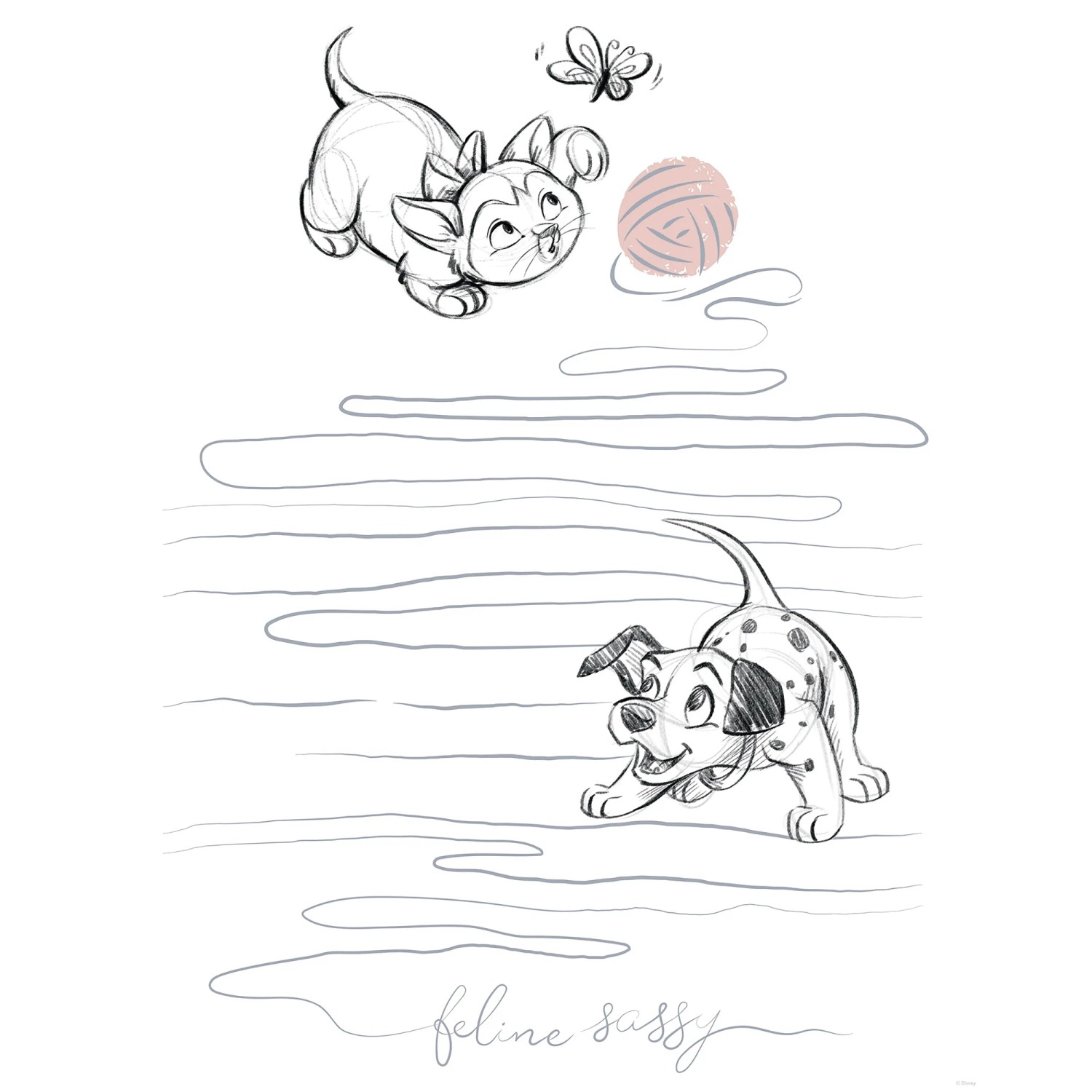 Komar Plakát Disney Animals Dogs and Cats Playground 40 x 50 cm