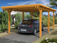 Skan Holz Přístřešek na auto Emsland EPDM, dub světlý, 354 x 604 cm