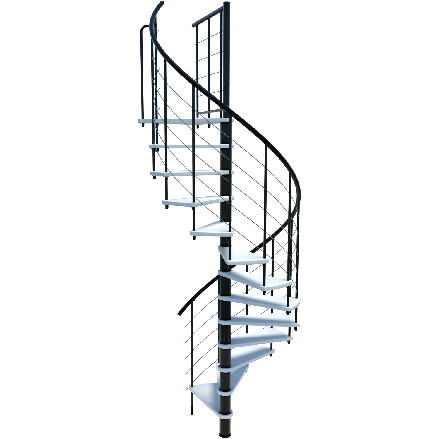 Minka STAIRS Kombinované točité schodiště Venezia Smart bílá/černá pr. 120 cm