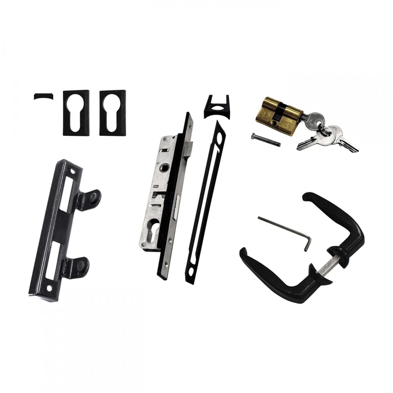 PILECKÝ Set příslušenství pro dvoukřídlou bránu IDEAL-UNIVERSAL antracitový