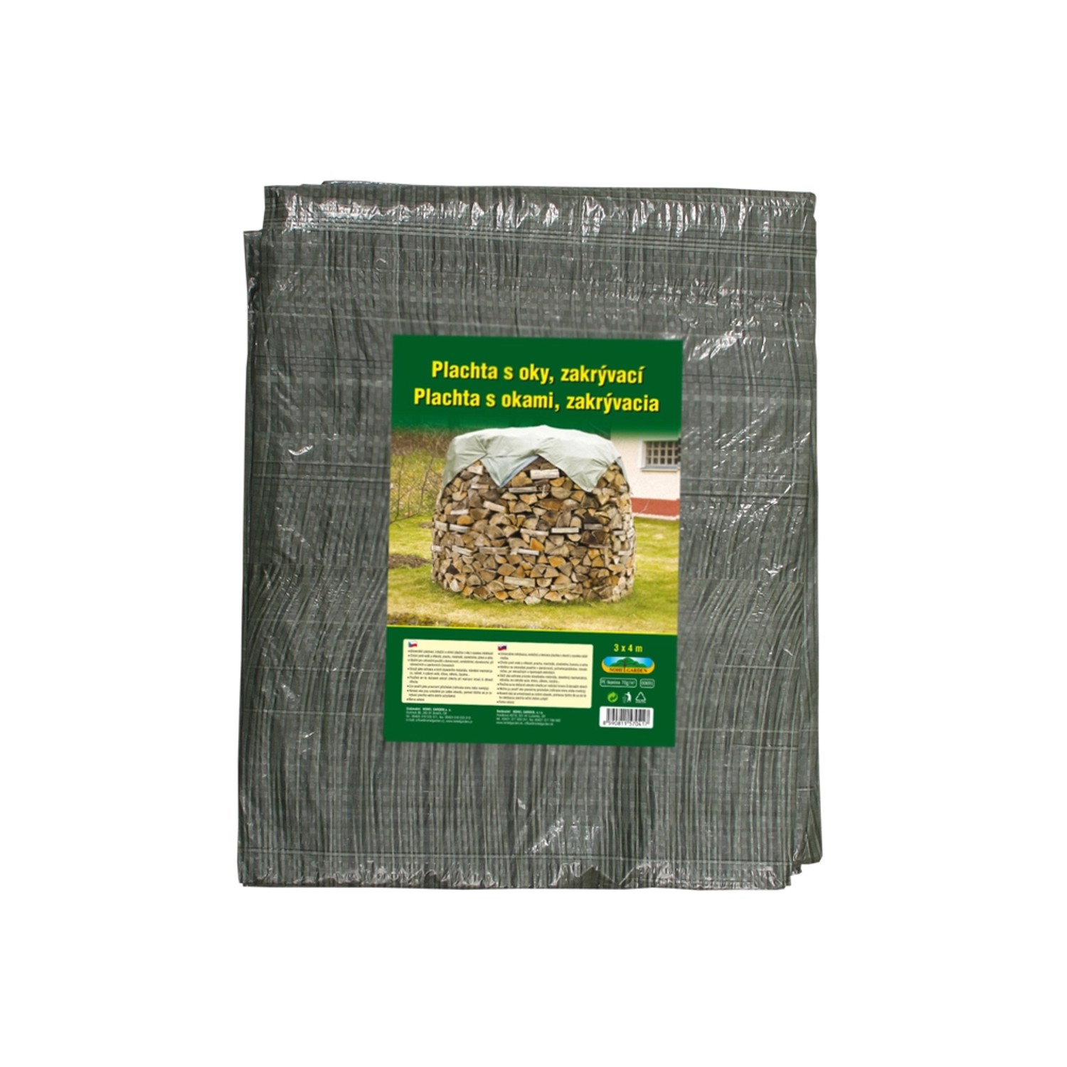 Nohel Garden Plachta s oky kašírovaná zelená 55 g, 3 x 4 m