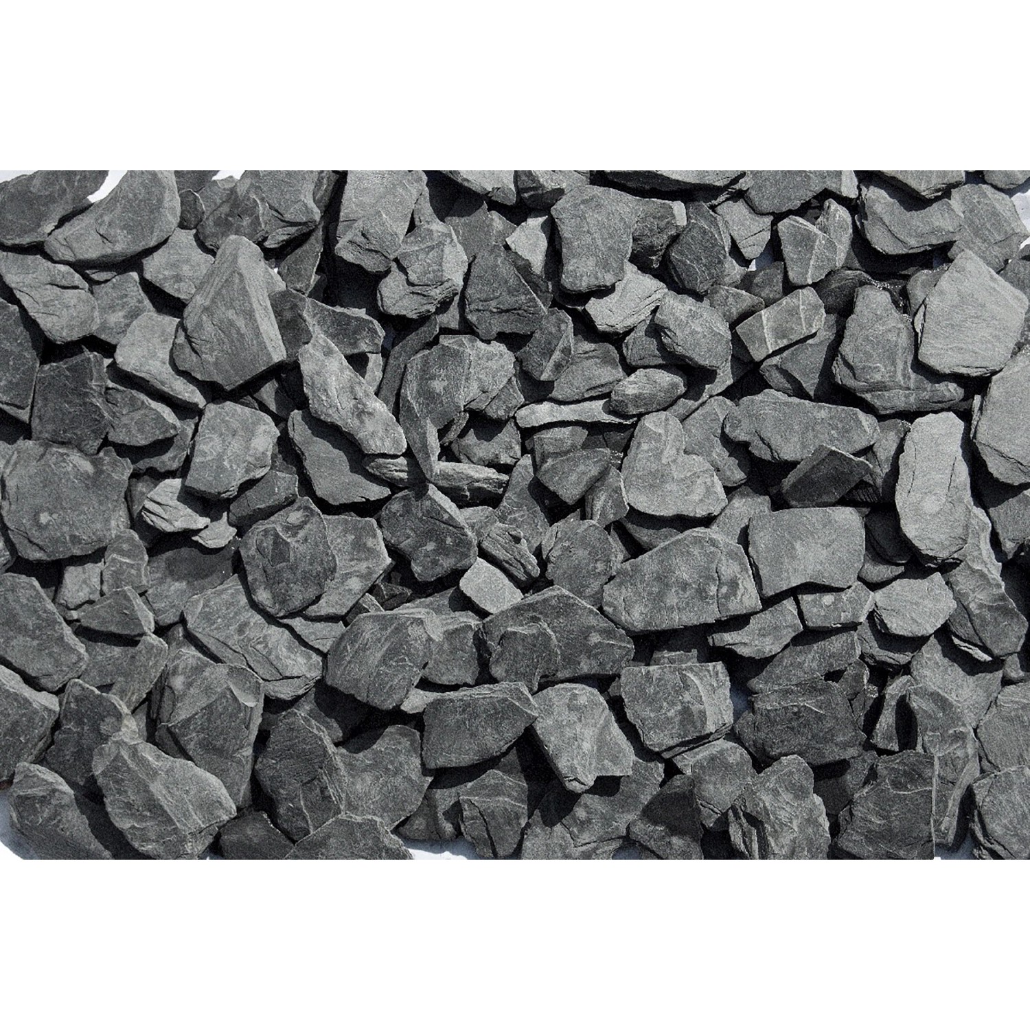 Břidlicové plátky grafitové-černé 20-40 mm 20 kg PE pytel