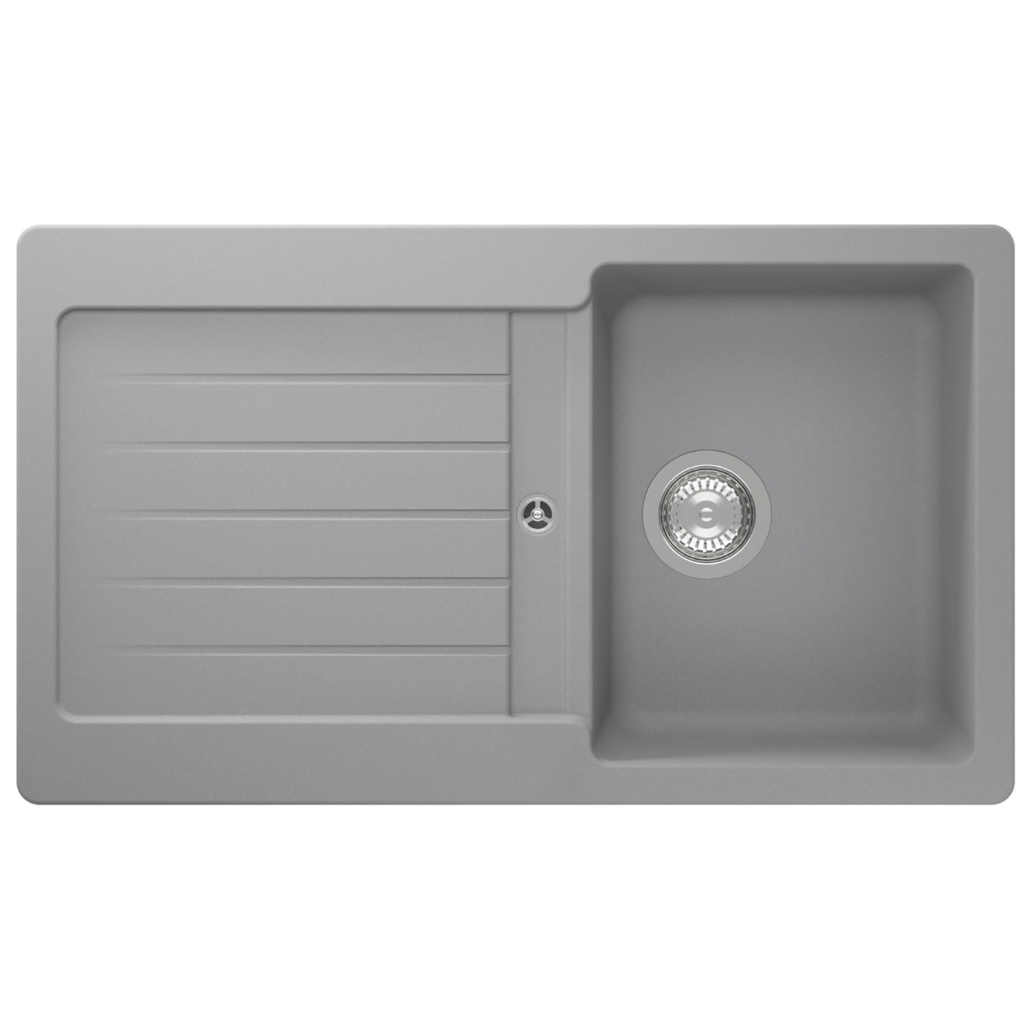 Respekta Granitový dřez Austin, šedá, 86 x 50 cm