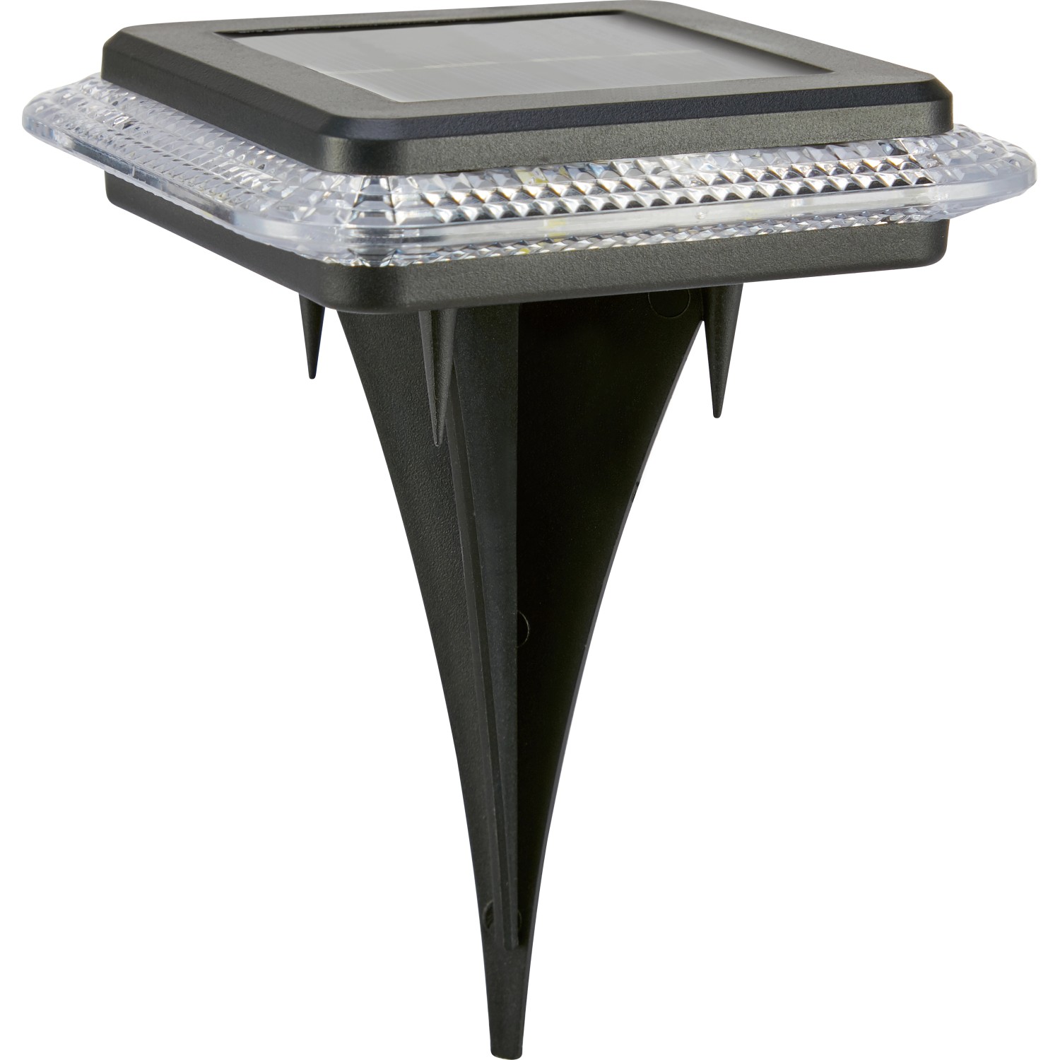 Solární LED svítidlo se zápichem, IP44, černá, 10 x 10 x 22 cm, 2 ks