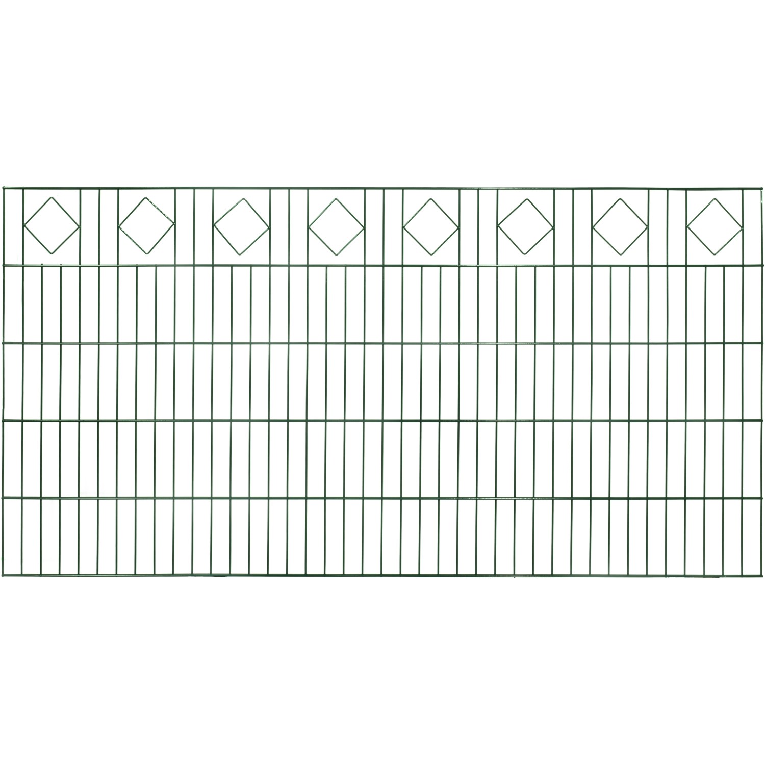 Floraworld Dekorativní plotový panel, dvoj., kosočtverec, zelená, 100 x 200 cm