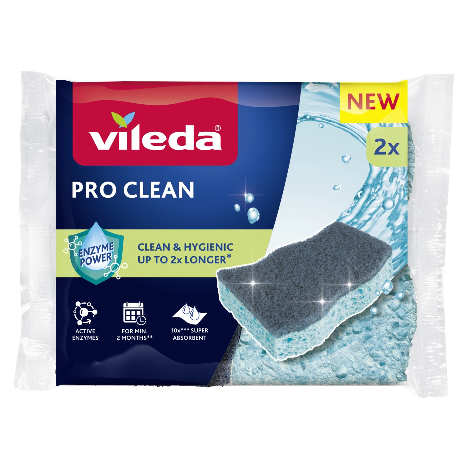 VILEDA Pro Clean Viskózní houbička 2 kusy