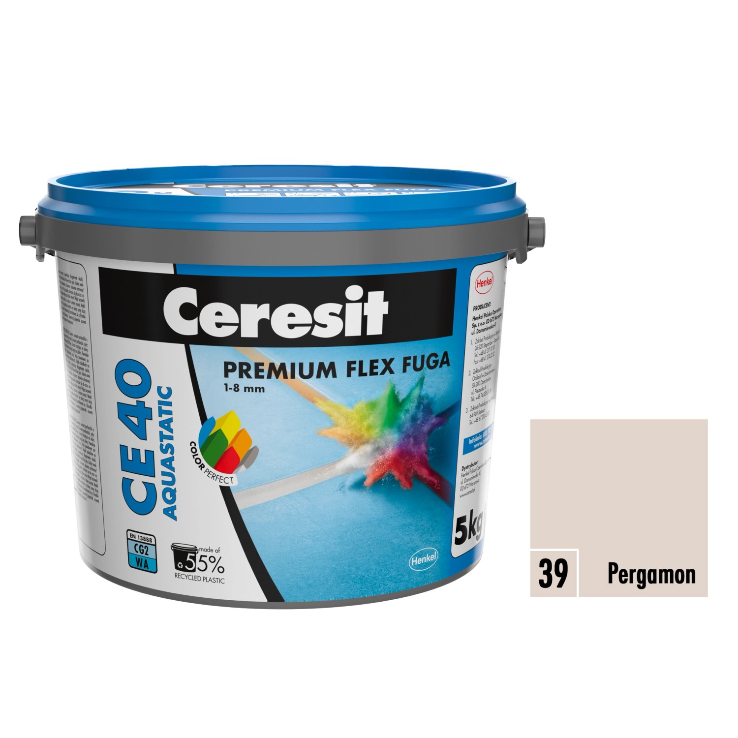 Spárovací hmota Ceresit CE 40 Aquastatic 5 kg pergamon