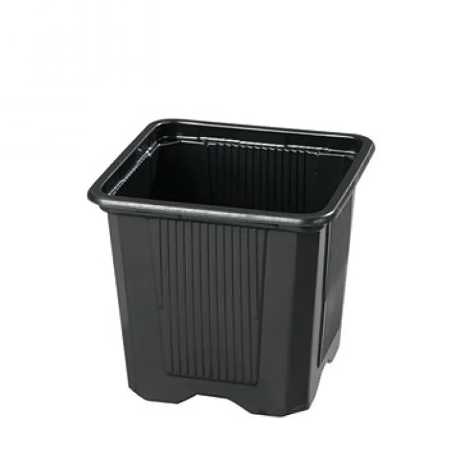 Květináč V odlehčený černý, 8 x 8 x 7 cm