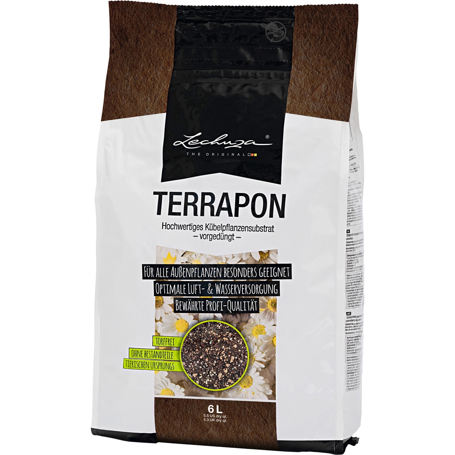 Lechuza Substrát pro pokojové, balkonové a zahradní rostliny Terrapon, 6 l