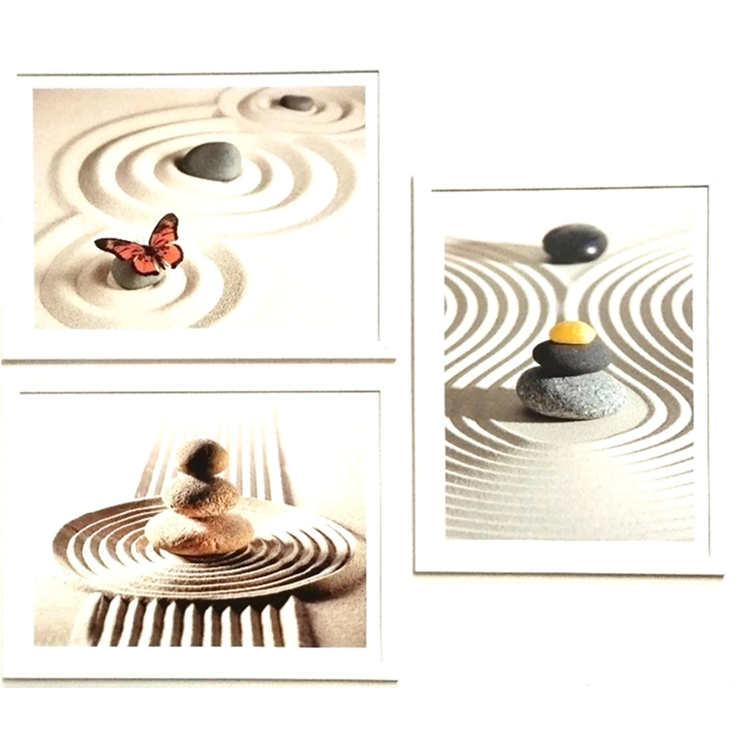 Bondecor Sada obrazů Stones 42 x 98 cm