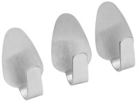 Háčky samolepicí oválné nerezové, 2 cm, 3 ks