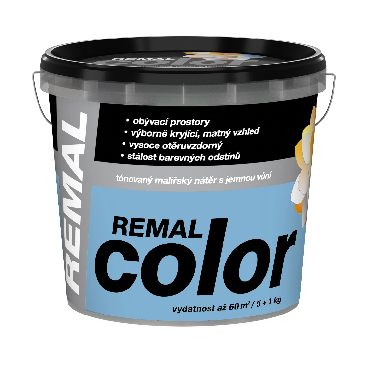 REMAL Color Tónovaný malířský nátěr s jemnou vůní, 435 Pomněnka, 5 + 1 kg
