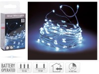 Koopman LED světelný řetěz na baterie 20 LED diod studená bílá, 100 cm