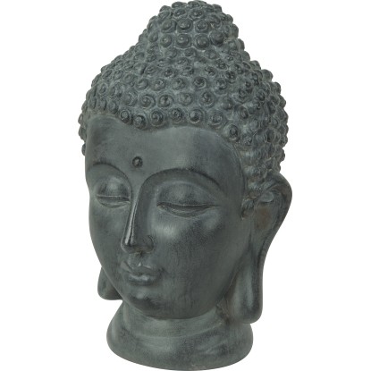 Zahradní dekorativní figurka Buddha, šedá, 14 x 23,5 cm