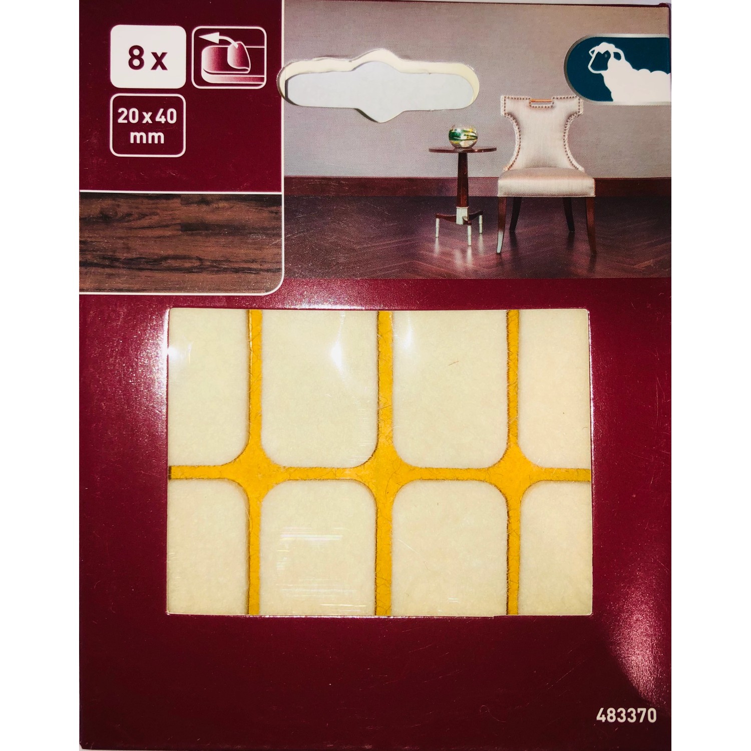OBI Samolepicí plstěné podložky Prémium 20 x 40 mm, 8 ks