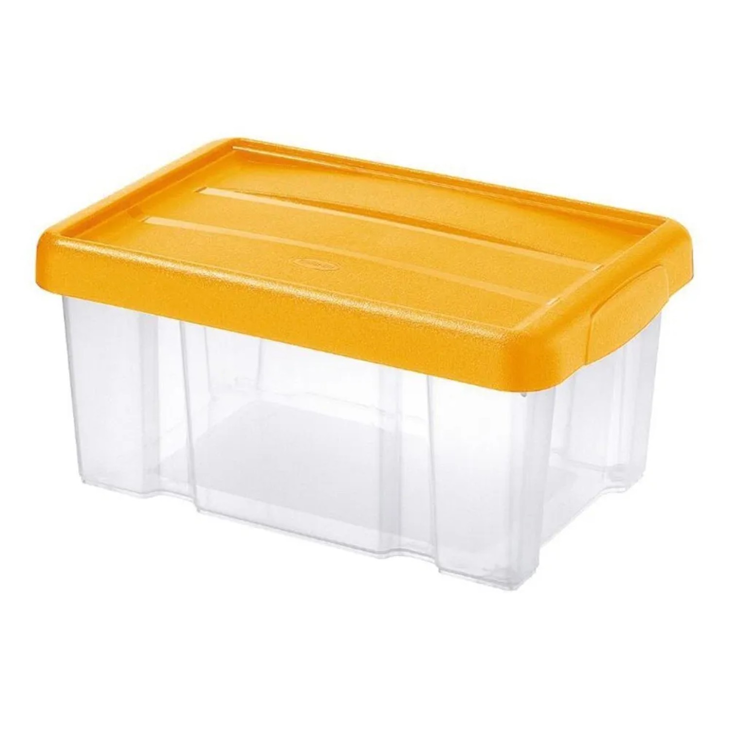 Tontarelli Úložný box s víkem PUZZLE transparentní/oranžový 14 l
