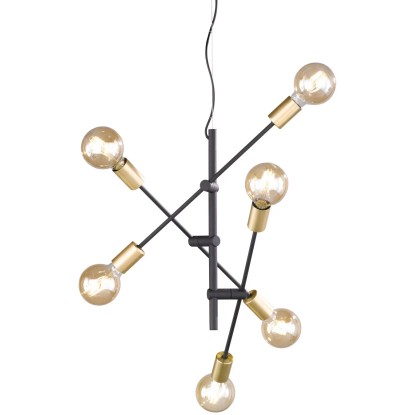 Trio Závěsné svítidlo Cross matné černé