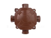 SEZ Rozvodná krabice 6455-11P/7 5pólová hnědá 125 x 125 x 45 mm