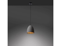 Paul Neuhaus Závěsné svítidlo Eton, 1xGU10, vzhled betonu, pr. 21 cm