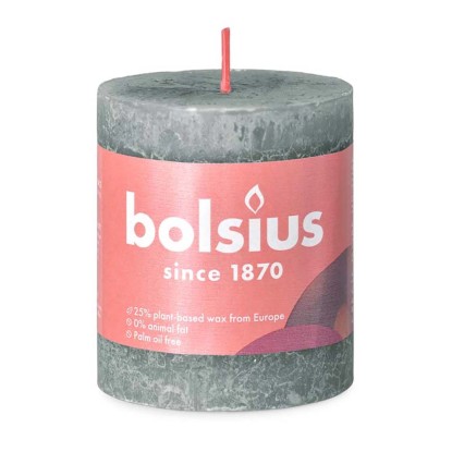 Bolsius Svíčka válcová Rustic Eucalyptus Green 68 x 80 mm