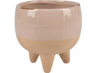 Květináč na sukulenty Desert Flower 9,2 cm x průměr 10,3 cm krémový