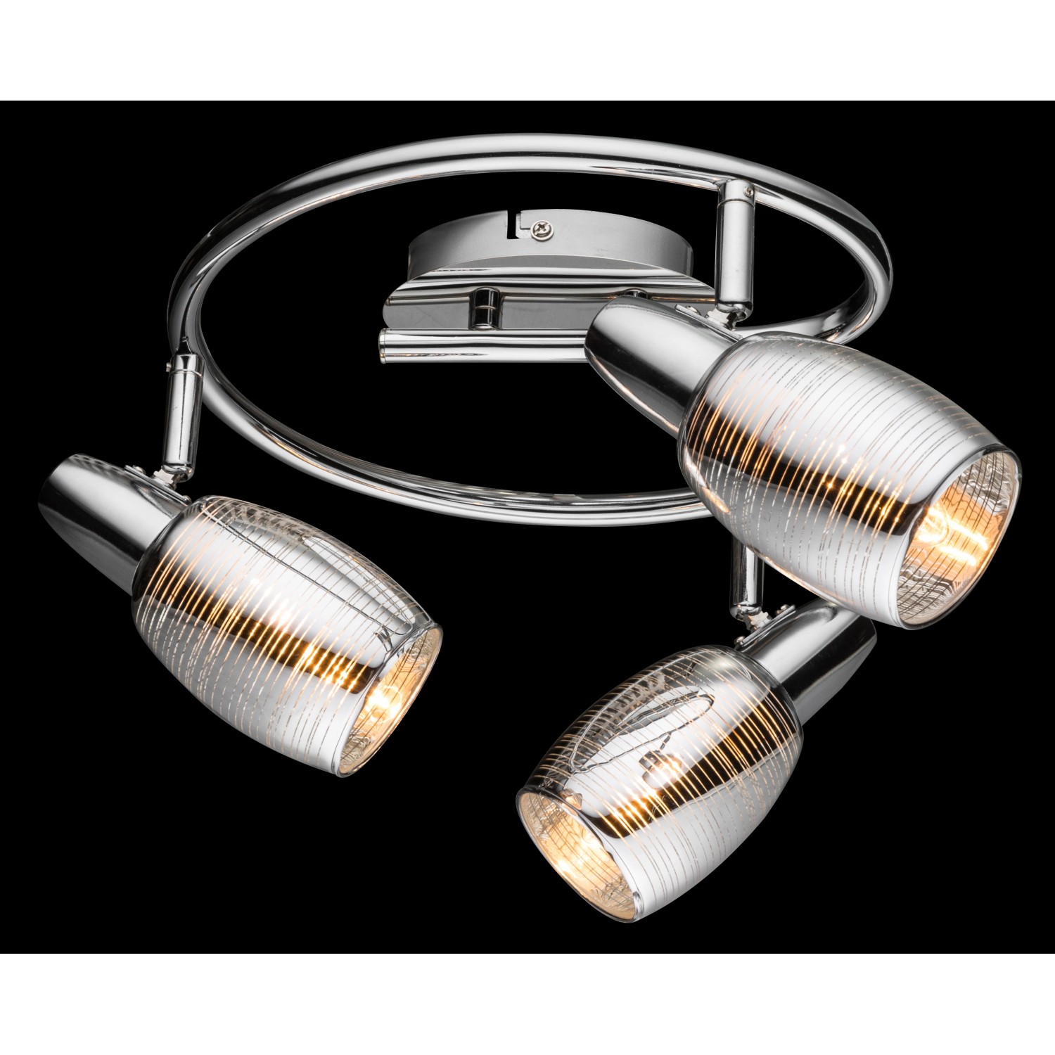 Globo Stropní svítidlo CARSON, 3x E14, chrom, pr. 29 x 16,5 mm